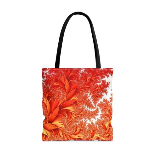 Japanese Anime Arts Fire Flora Blossoms Tote Bag (AOP) for Boys, Girls & Teens