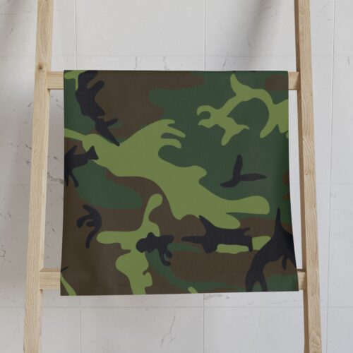 Camouflage Green Brown Army Hand Towel for Bathroom Use - GMP