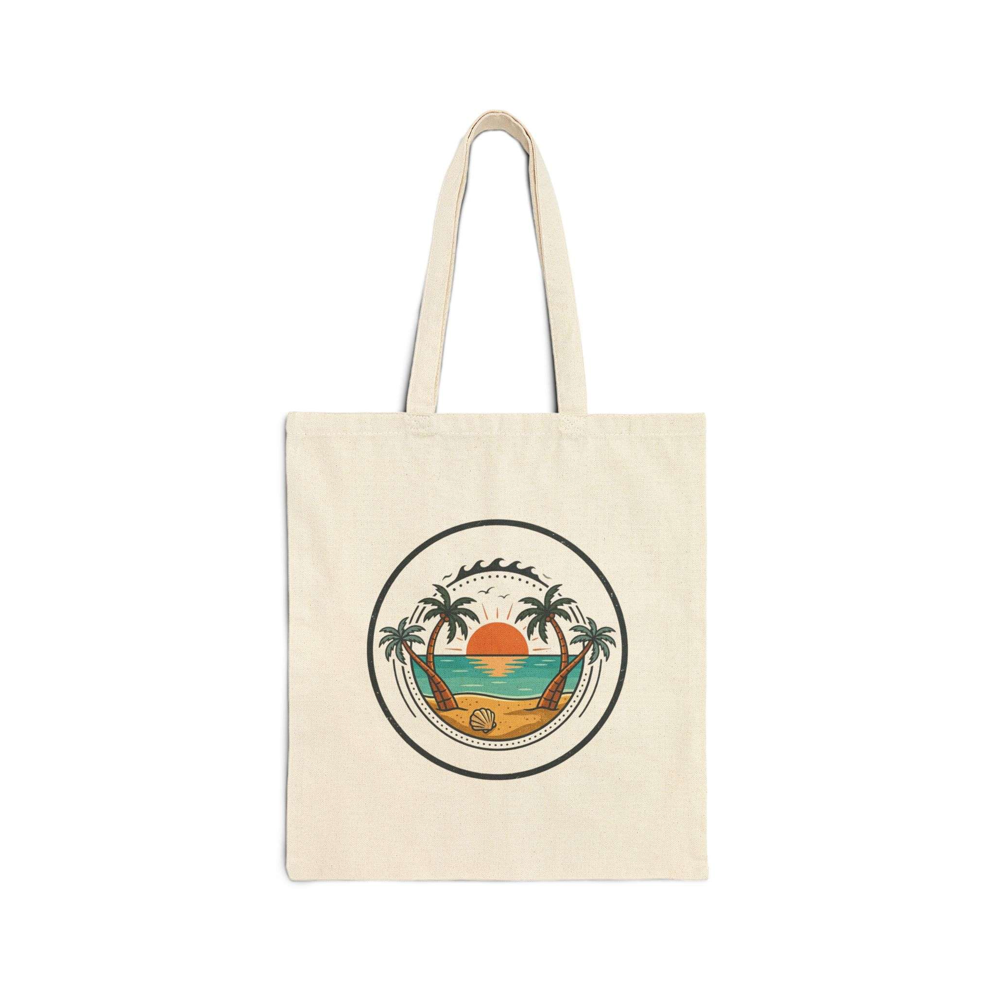 Sunset Palm Beach Tote | family vacation, pastel keepsake